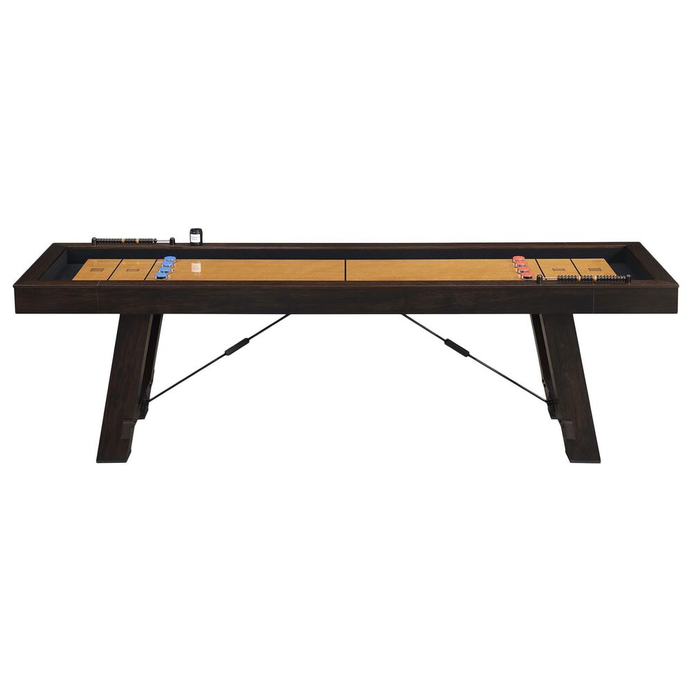 Mayberry Hill Titus Shuffleboard Table in Brown and Black NFM