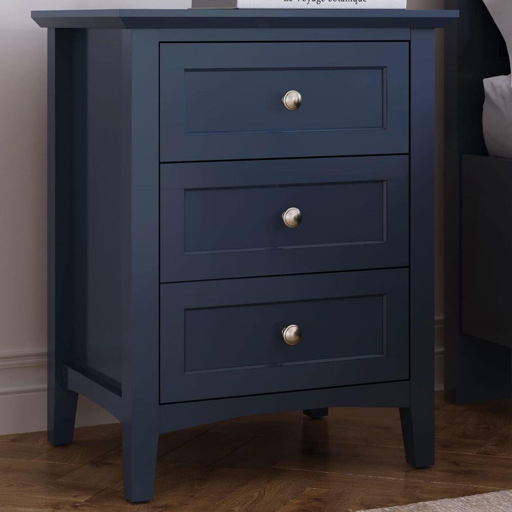 Urban Home Grace 3 Drawer Nightstand in Blueberry, , large