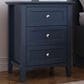 Urban Home Grace 3 Drawer Nightstand in Blueberry, , large