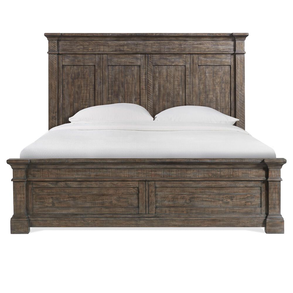 Shannon Hills Bradford King Panel Bed in Rustic Coffee Brown, , large