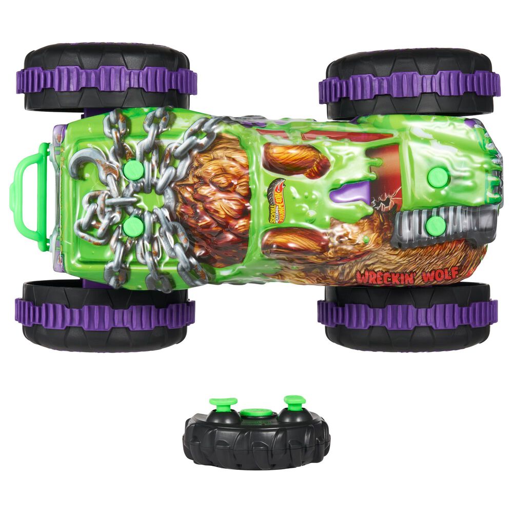 Hot Wheels Monster Trucks Mutant Chaos - Wreckin Wolf Remote-Control Toy, , large