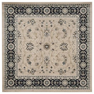 Safavieh Lyndhurst 7" Square Light Beige and Anthracite Area Rug, , large