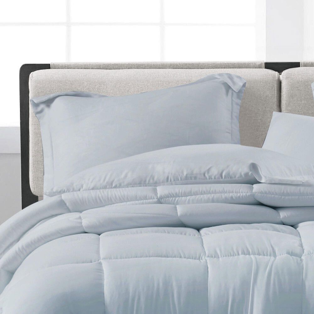 Pem America Cannon Solid 3-Piece King Comforter Set in Blue, , large