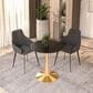 Leisuremod Bristol 27" Round Dining Table with MDF Top in Gold and Black - Table Only, , large
