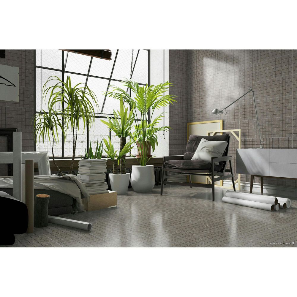 Emser Sterlina II Henna 2&quot; x 2&quot; Square on 12&quot; x 12&quot; Matte Porcelain Mosaic Sheet, , large