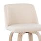 LumiSource Toriano Swivel Bar Stool with Cream Noise Fabric Upholstery in Whitewashed and Black (Set of 2), , large