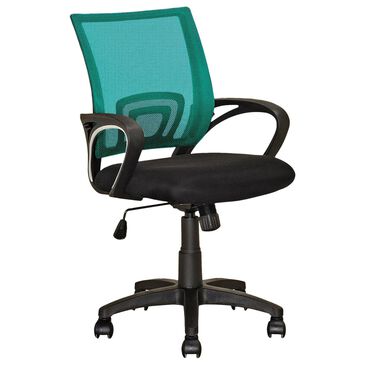 CorLiving Workspace Office Chair with Teal Mesh Back, , large