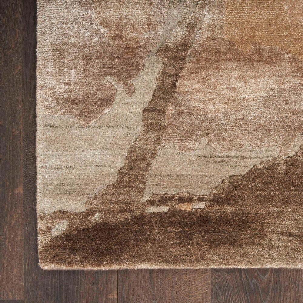 Nourison Silk Shadows 2&#39; x 3&#39; Beige and Silver Area Rug, , large