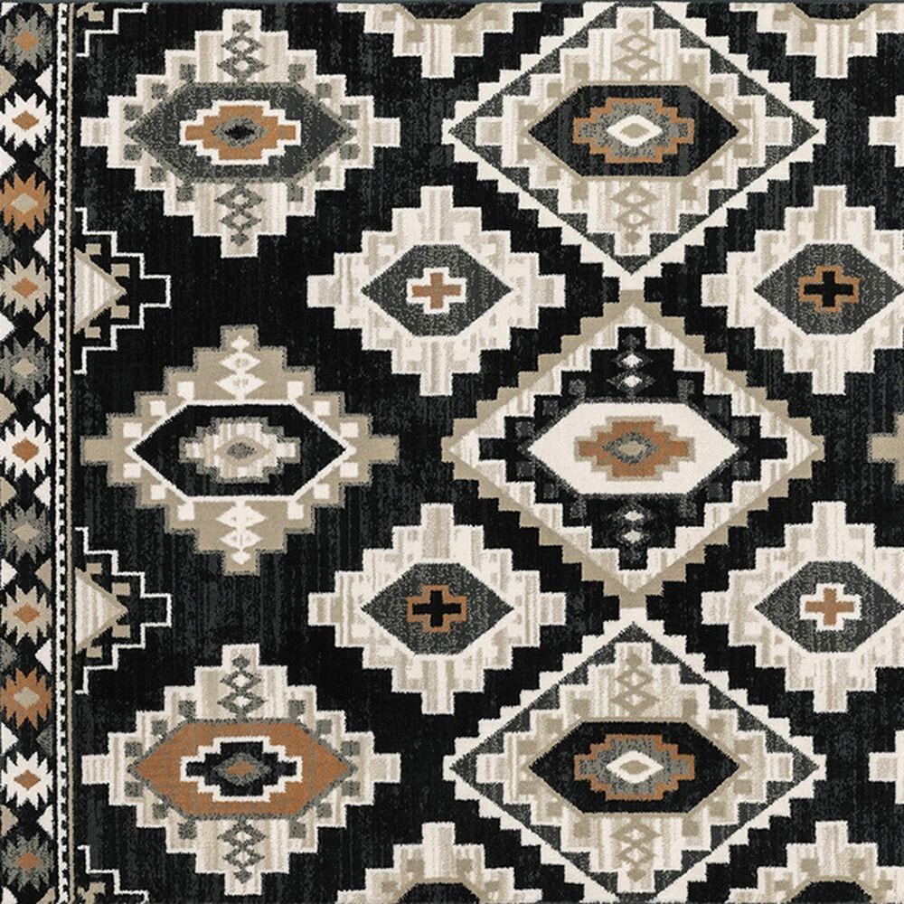 Oriental Weavers Georgia Southwest 605F0 5&#39;3&quot; x 7&#39;3&quot; Charcoal and Ivory Area Rug, , large