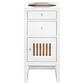 James Martin Vanities Athens 15" Right Door Cabinet in Glossy White with 3 cm White Zeus Quartz Top, , large