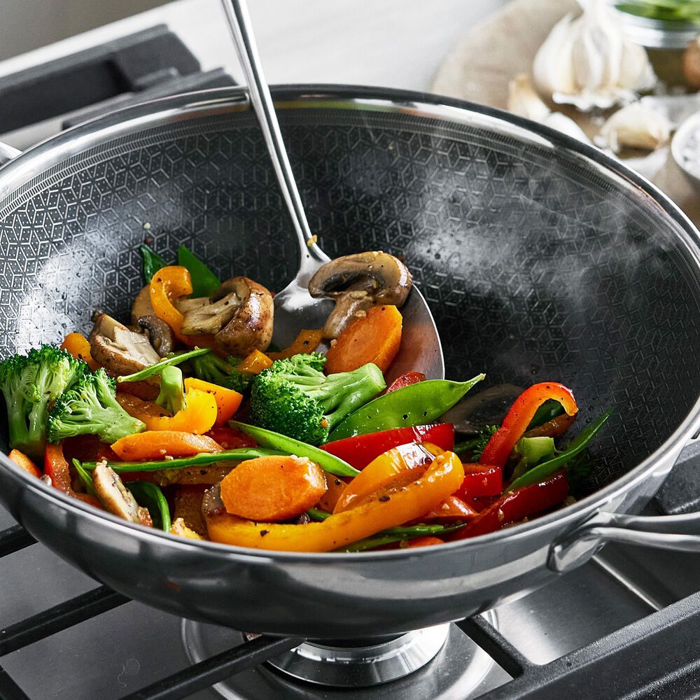 Green Pan Spectra 12" Wok with Lid in Stainless Steel, , large