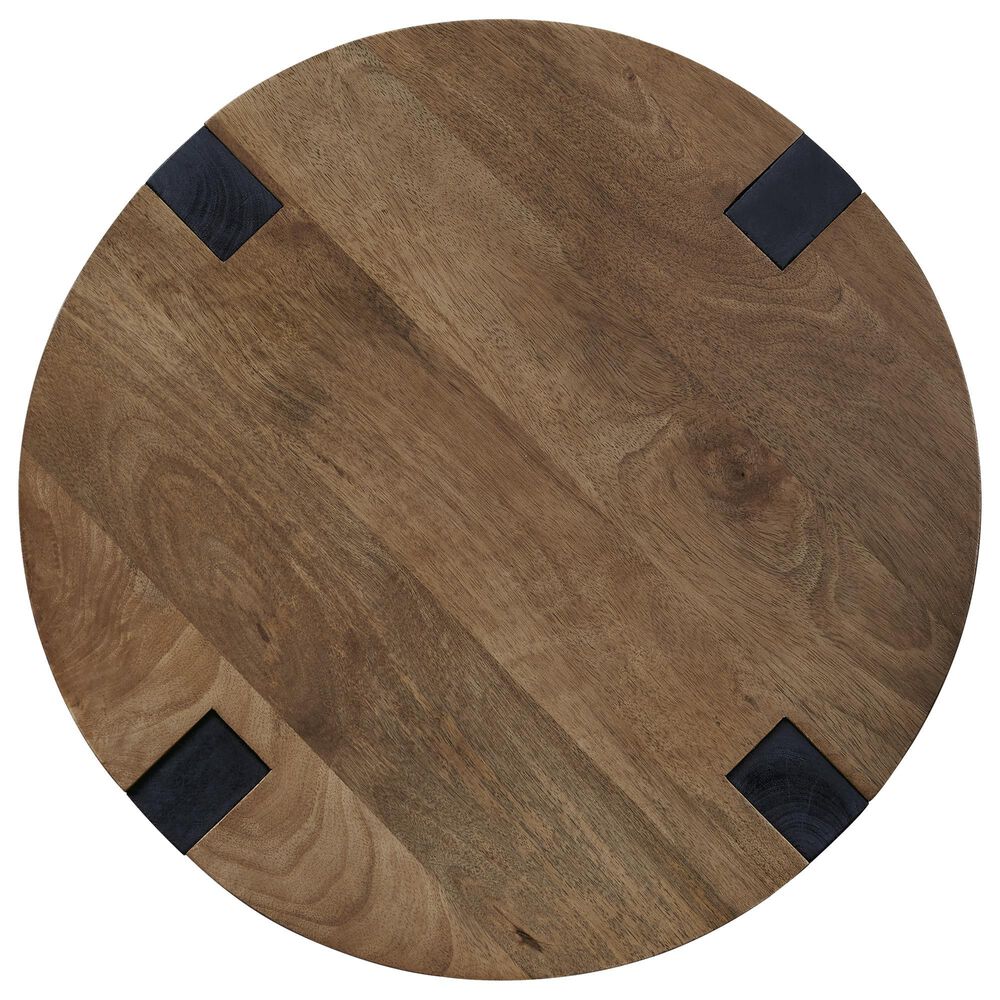 Ashley Hanneforth Round End Table in Brown and Black, , large