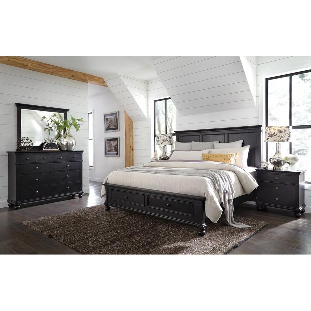 Riva Ridge Oxford 8 Drawer Chesser and Mirror in Black, , large