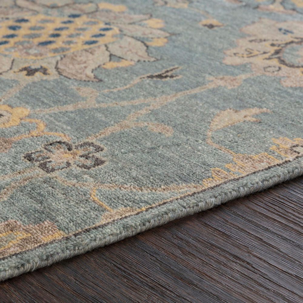 Surya Theodora 2&#39; x 3&#39; Aqua, Charcoal, Wheat and Oatmeal Area Rug, , large