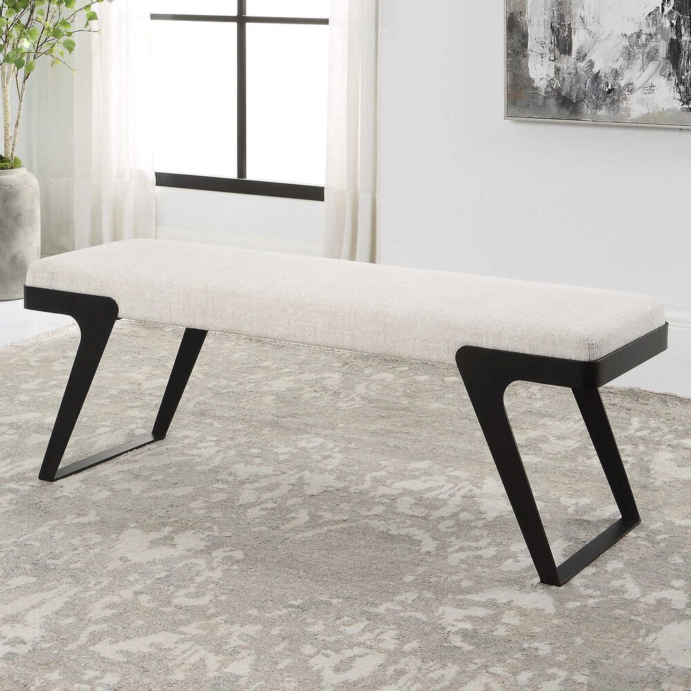 Uttermost Hover Bench in Black, , large