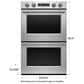 Fisher & Paykel 30" Double Electric Wall Oven with Convection and AeroTech in Stainless Steel, , large