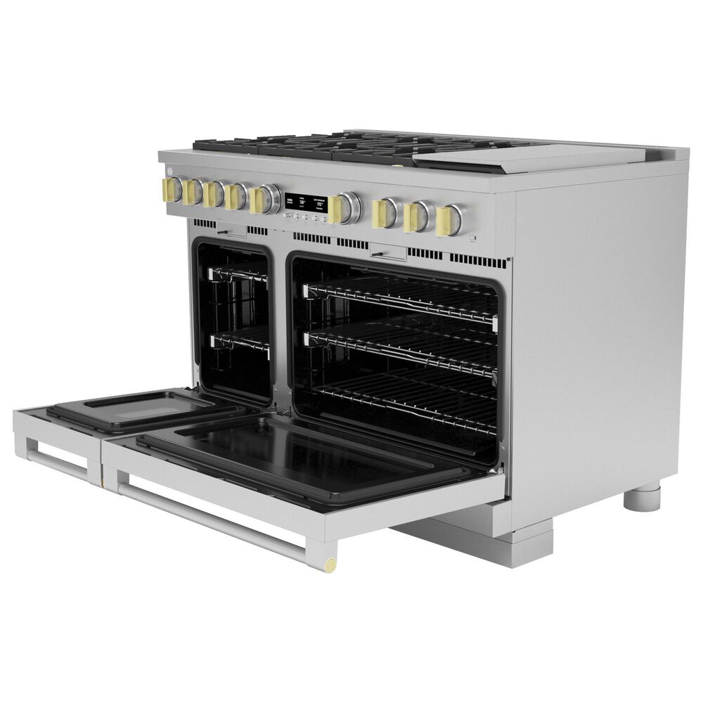 Monogram 48&quot; All Gas Professional Range with 6 Burners and Griddle in Stainless Steel, , large