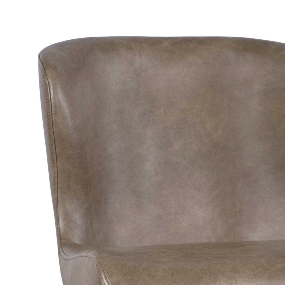 Jofran Carson Oak Side Chair with Smoke Faux Leather in Bronze, , large