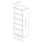 Lemoore Essential 23" 5-Drawer Chest in Grey Walnut, , large