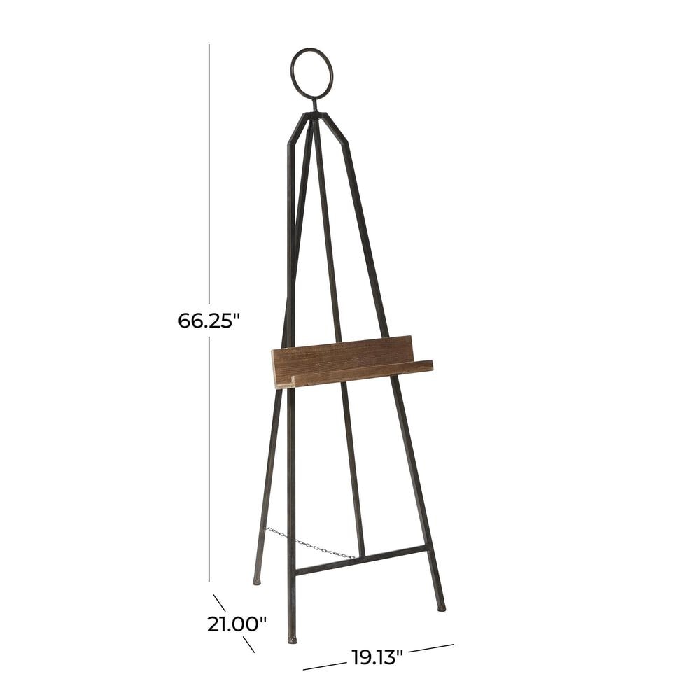 Maple and Jade Extra Large Adjustable Display Easel with Wood Tray in Matte Black and Dark Brown, , large
