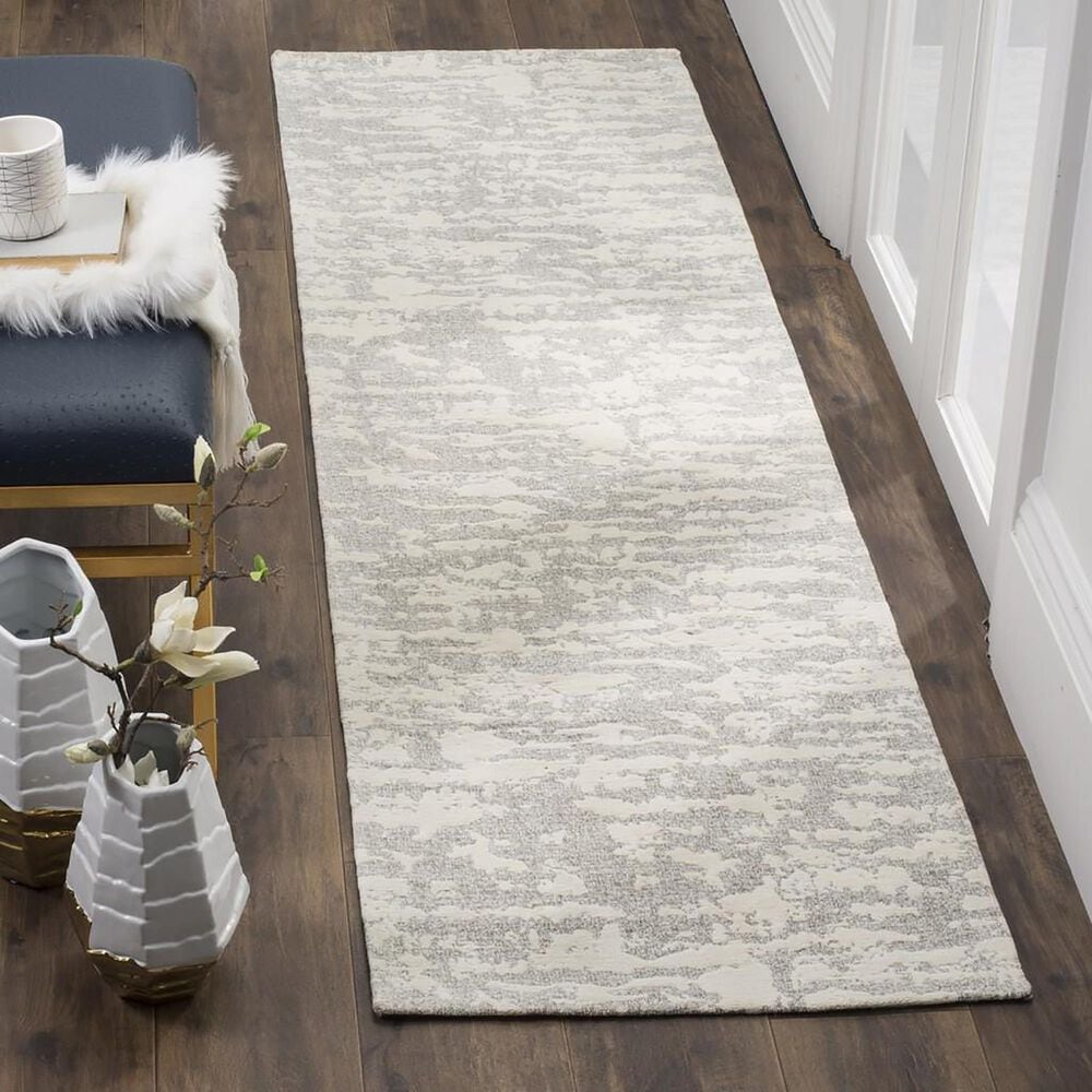 Safavieh Marbella MRB631A 2&#39;3&quot; x 6&#39; Light Grey and Ivory Runner, , large
