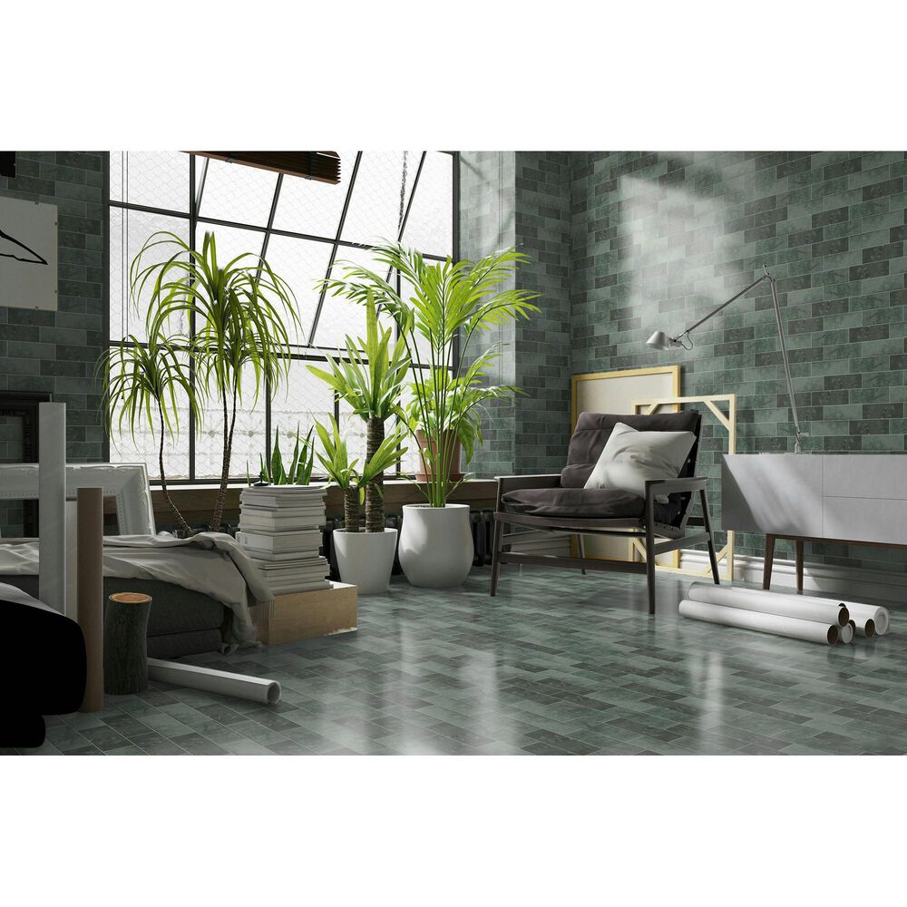 Emser Passion Verde 3&quot; x 8&quot; Glossy Porcelain Tile, , large