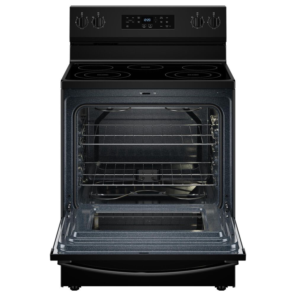 Whirlpool 5.3 Cu. Ft. Freestanding Electric Range with Steam Clean in Black, , large