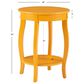 Linon Home Decor Rainbow Round Side Table in Yellow, , large