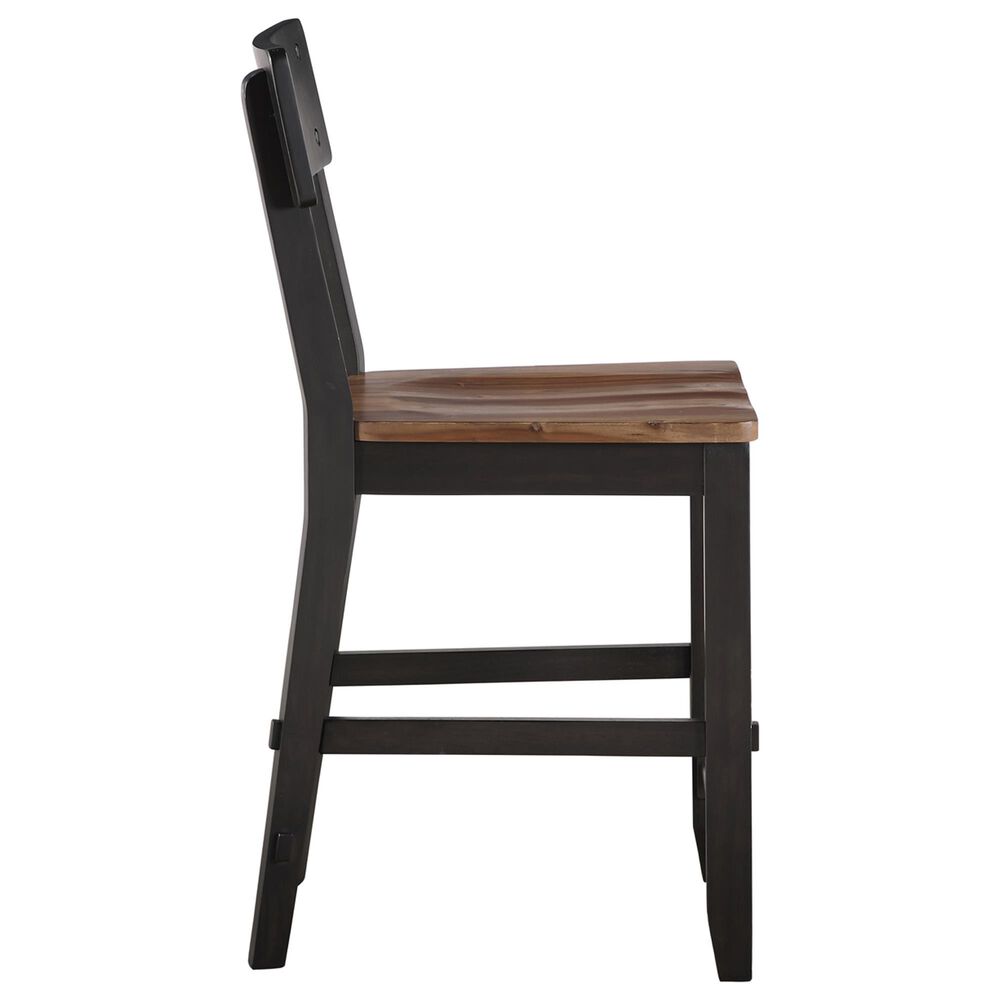 Steve Silver Bermuda Counter Stool in Black and Dark Acacia, , large