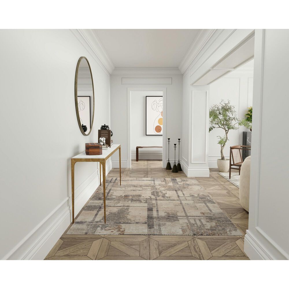 Nourison Sustainable Trends SUT02 6&#39; x 9&#39; Ivory and Multicolor Area Rug, , large