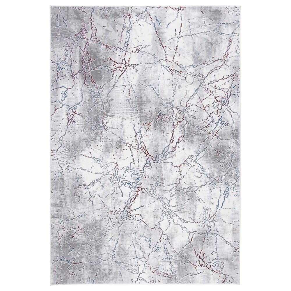Safavieh Craft CFT960F 6"7" Round Grey and Wine Area Rug, , large