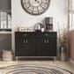 Furniture of America Belcher Buffet in Black and Silver, , large