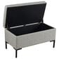 Kinfine Medium Metal Storage Bench in Gray, , large