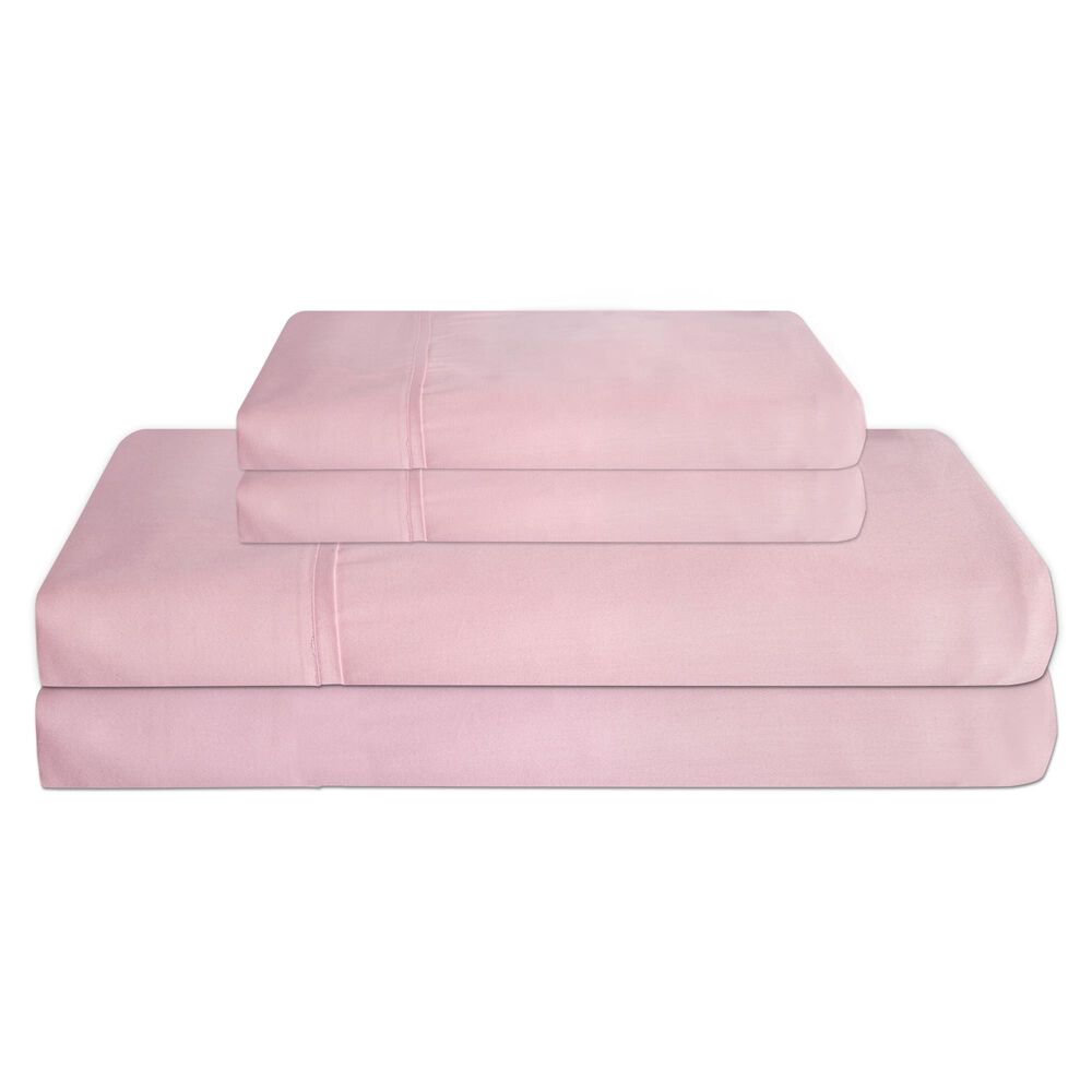 Elite Home Products 310 Thread Count Queen Organic Cotton Sheet Set in Blush, , large