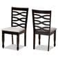 Baxton Studio Lanier Side Chair with Grey Cushion in Espresso Brown (Set of 2), , large