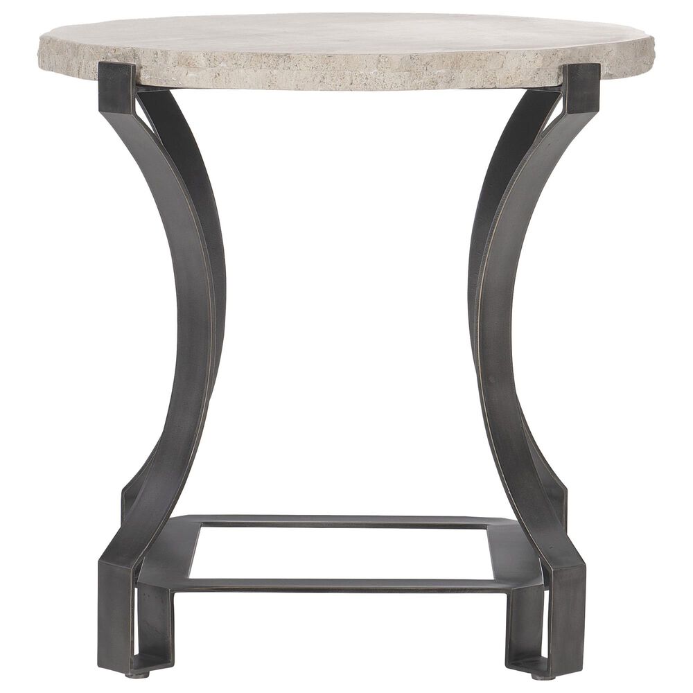 Bernhardt Sayers Side Table in Oil-Rubbed Bronze and White, , large