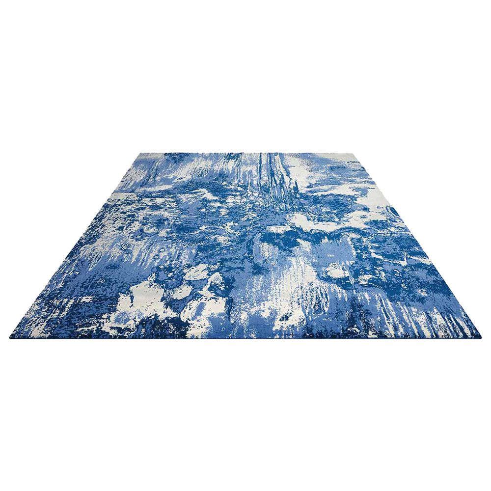Nourison Twilight TWI24 9&#39;9&quot; x 13&#39;9&quot; Blue and Ivory Area Rug, , large