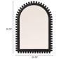 Creative Coop Willa Wood Ball Framed Arched Wall Mirror in Matte Black, , large