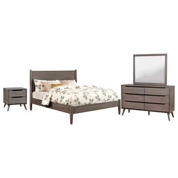 Furniture of America Lennart 4-Piece Eastern King Set in Gray, , large