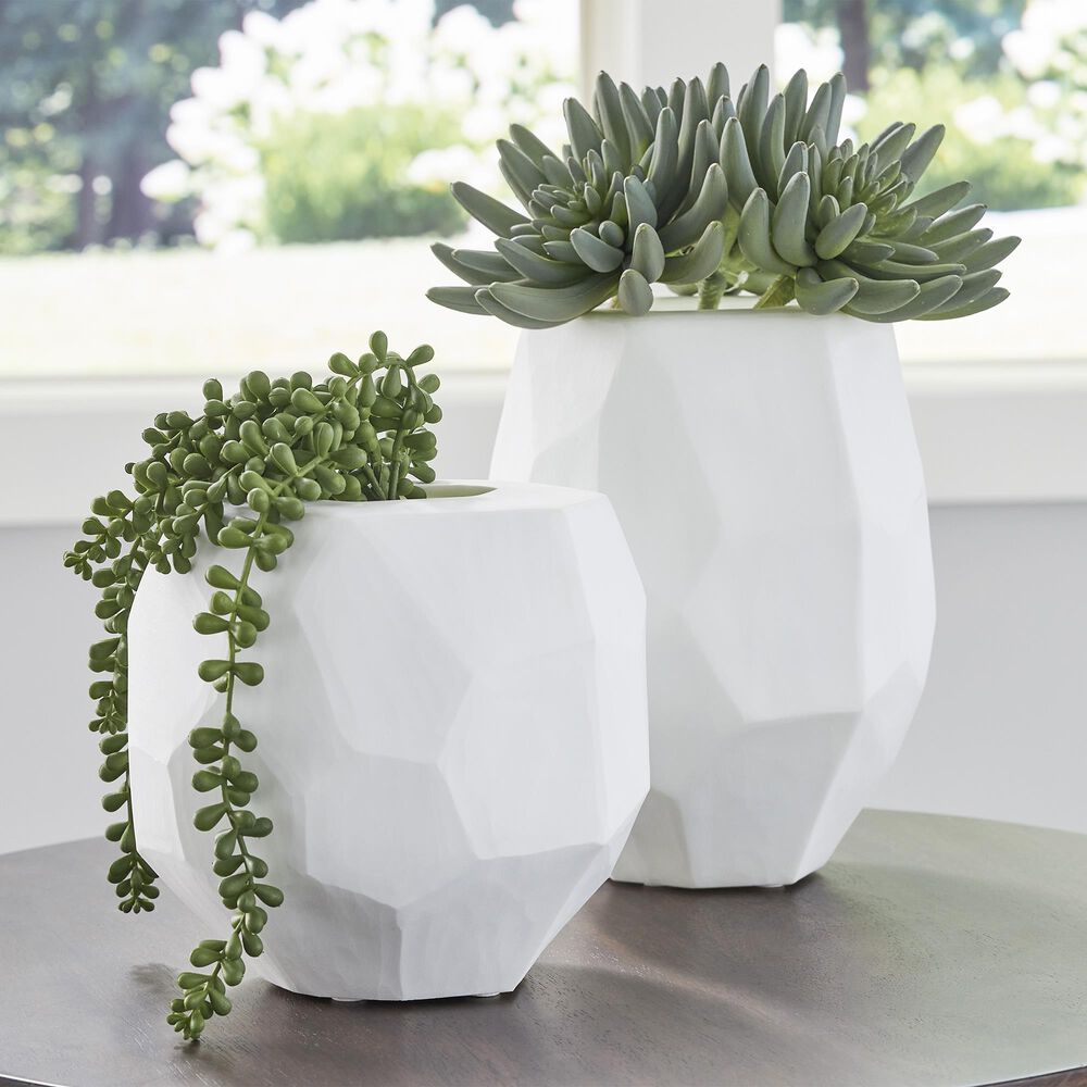 Ashley Karenton 10&quot; Vase in White, , large