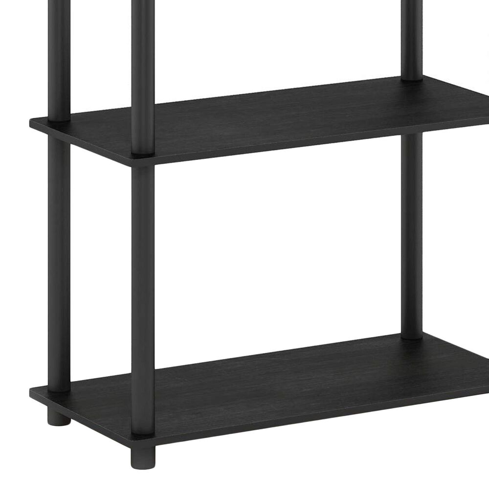 HOMLUX Turn-N-Tube 4-Tier Multipurpose Shelf Display Rack in Americano and Black, , large