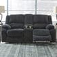 Ashley Draycoll Manual Reclining Loveseat with Console in Slate, , large