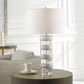 Uttermost Band Together Table Lamp in White Crystal and Brushed Nickel, , large