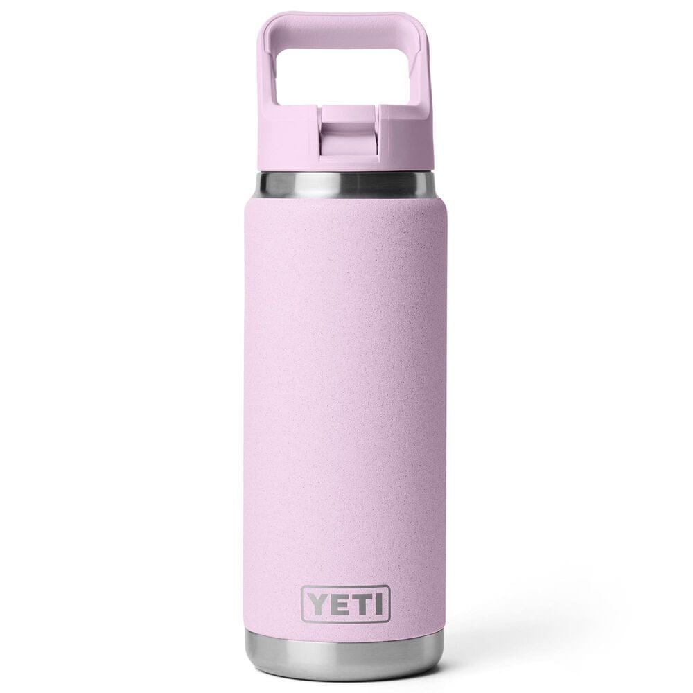 YETI Rambler 26 Oz Water Bottle with Color-Matched Straw Cap in Cherry Blossom, , large