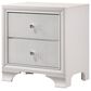 Crown Mark Lyssa Twin Bed with Nightstand in White, , large