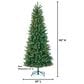 The Gerson Company 7.5" Montgomery Pine Artificial Christmas Tree with Clear Lights in Green, , large