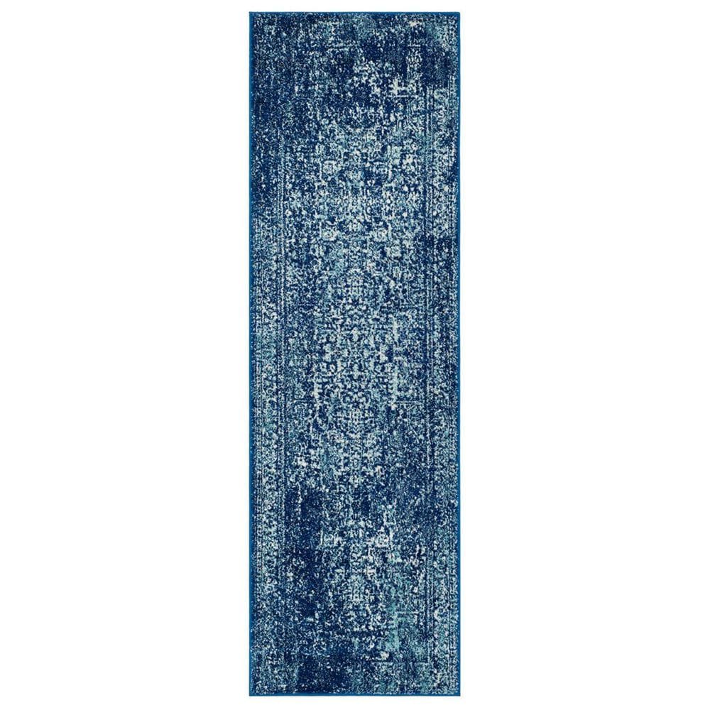 Safavieh Evoke EVK256A 2&#39;2&quot; x 15&#39; Navy and Ivory Runner, , large
