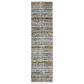 Oriental Weavers Atlas Stripe 747B0 8"6" x 22"7" Blue Runner, , large