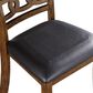New Heritage Gia Side Chair with Black Cushion in Warm Brown, , large