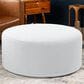 Jaxx Candler Boucle Fabric Ottoman in White, , large